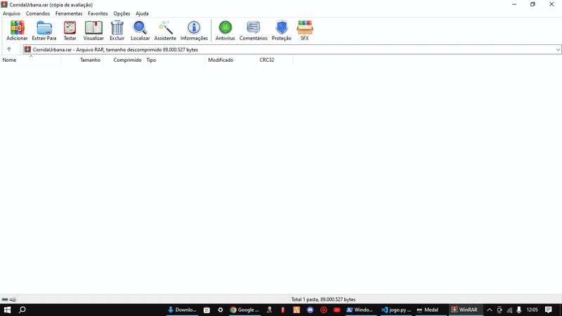 Demonstração do Jogo Corrida Urbana